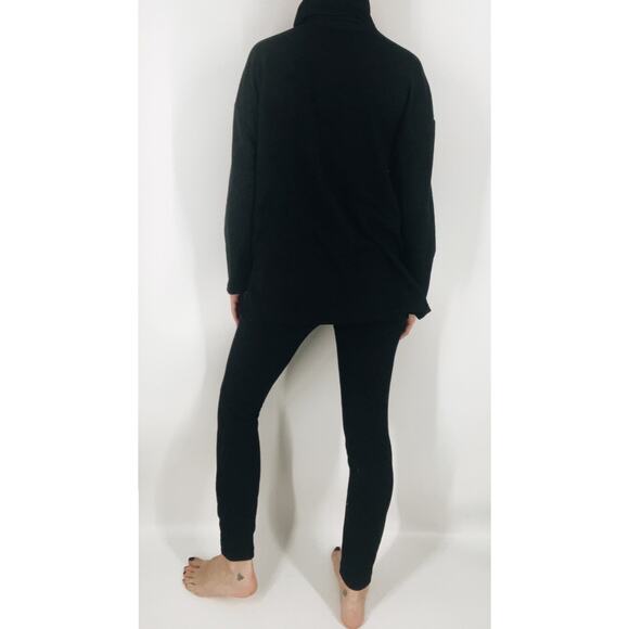 SOLD OUT NWOT SHEIN Ribbed Black Turtleneck Set with Leggings Size Small - Picture 4 of 6